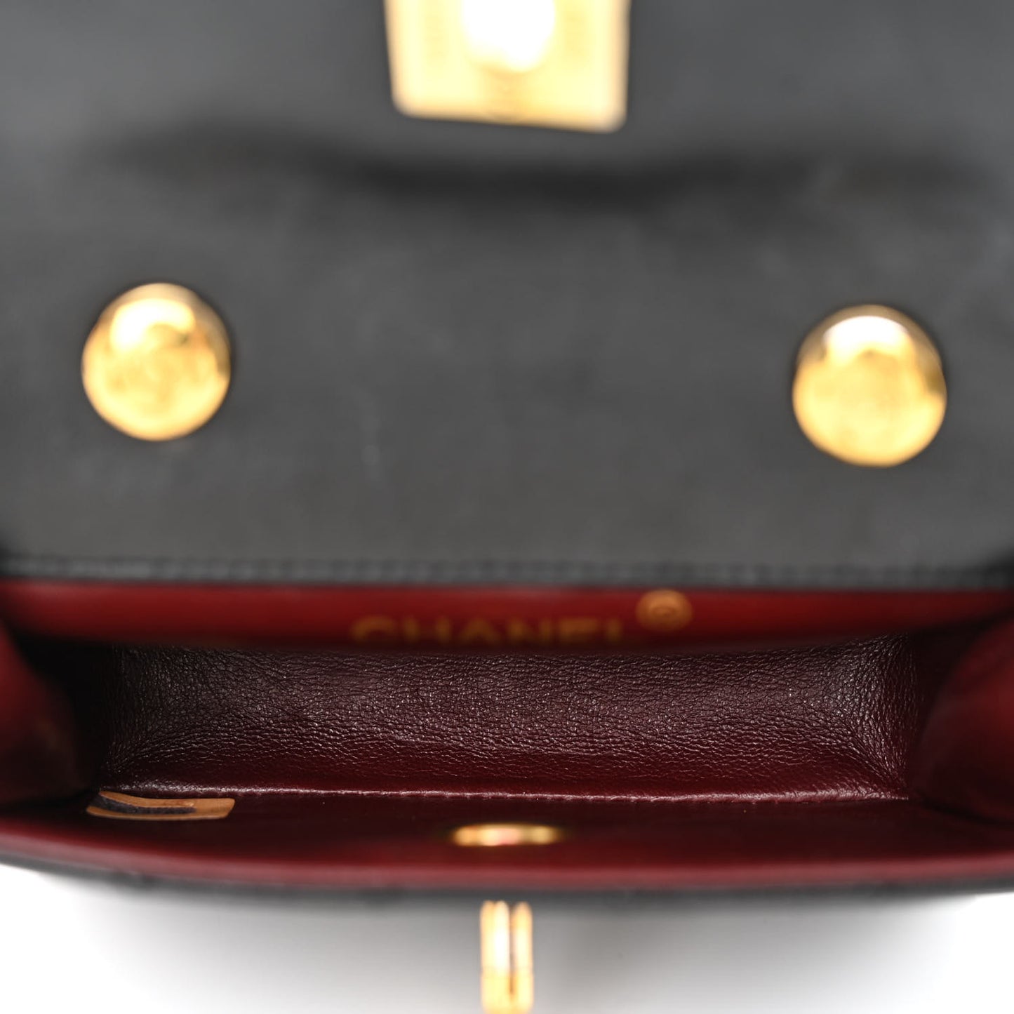 Lambskin Quilted Extra Mini Flap Black