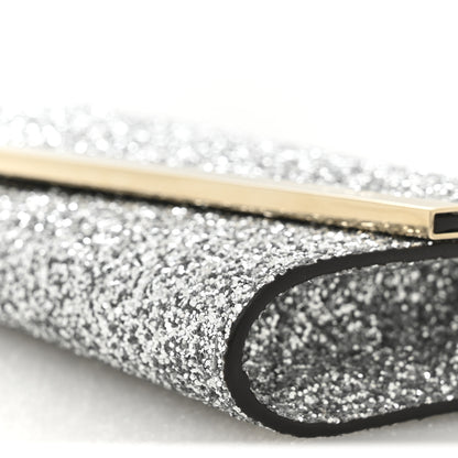 Jimmy Choo Glitter Emmie Clutch Silver 9 of 10