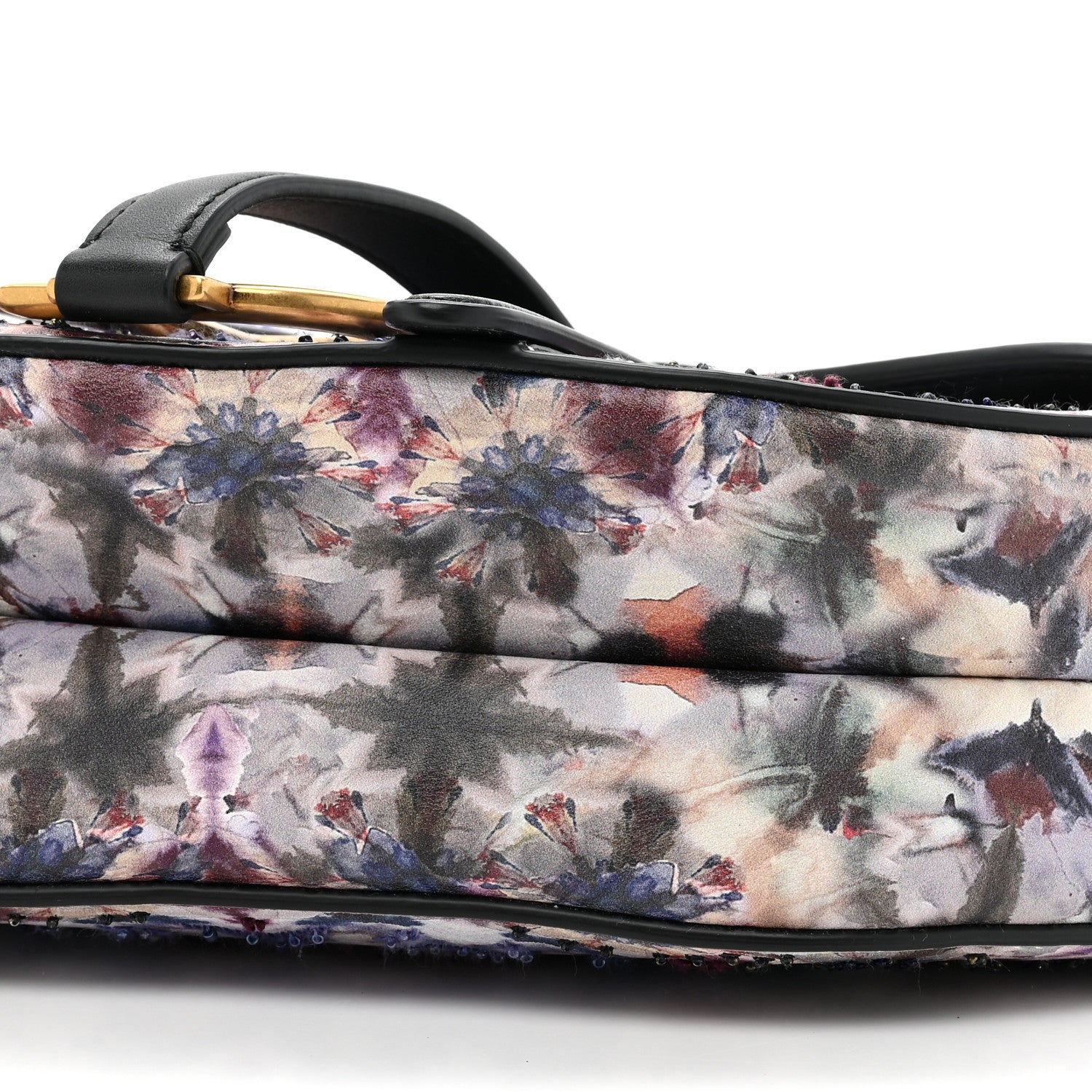 Christian Dior Canvas Embroidered Kaleidiorscopic Saddle Bag Blue Multicolor 8 of 12