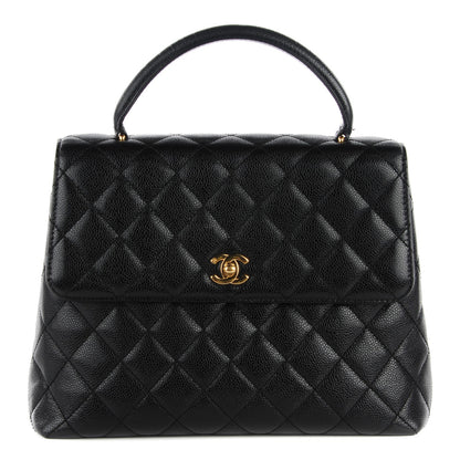 Chanel Caviar Quilted Jumbo Kelly Flap Black 1 of 9