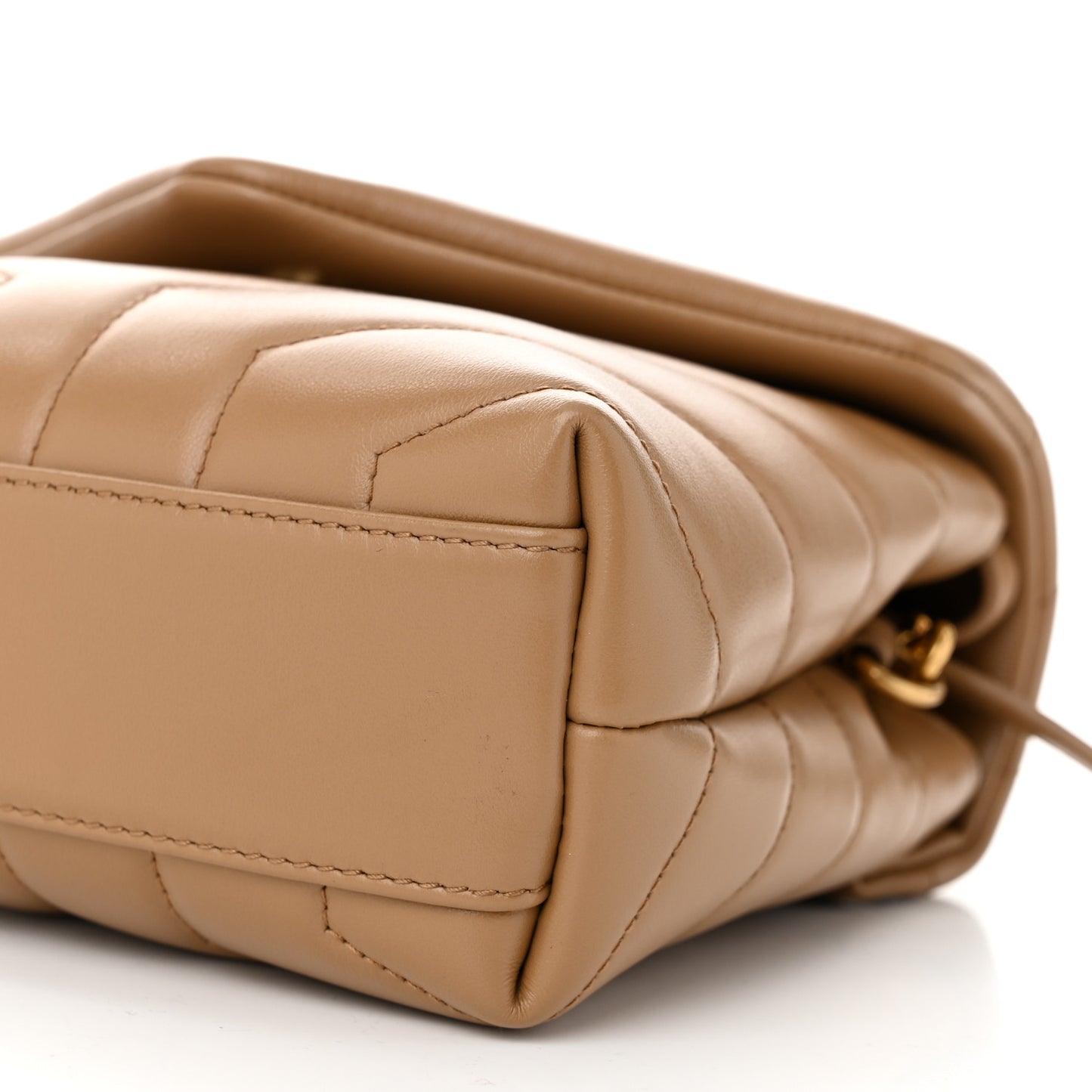 Calfskin Y Quilted Monogram Toy Loulou Crossbody Bag Latte