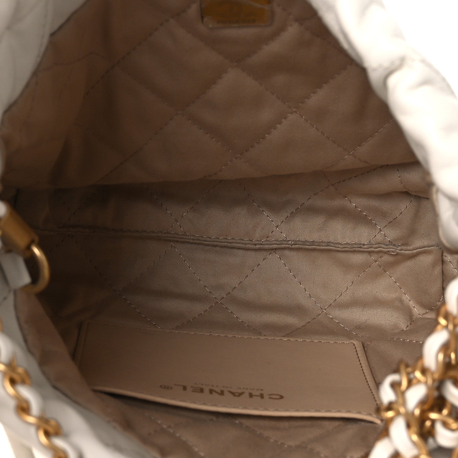 Chanel Shiny Calfskin Quilted Mini Chanel 22 White 9 of 19