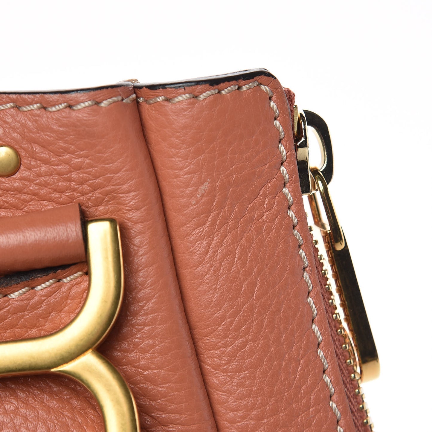 Calfskin Large Marcie Tote Coral