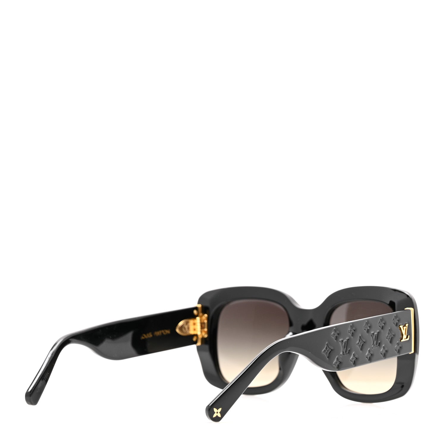 Louis Vuitton Acetate LV Empreinte Square Sunglasses Z1611E Black 4 of 7
