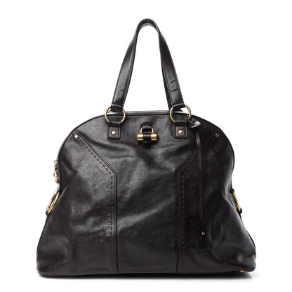 Saint Laurent Calfskin Oversized Muse Brown 1 of 10