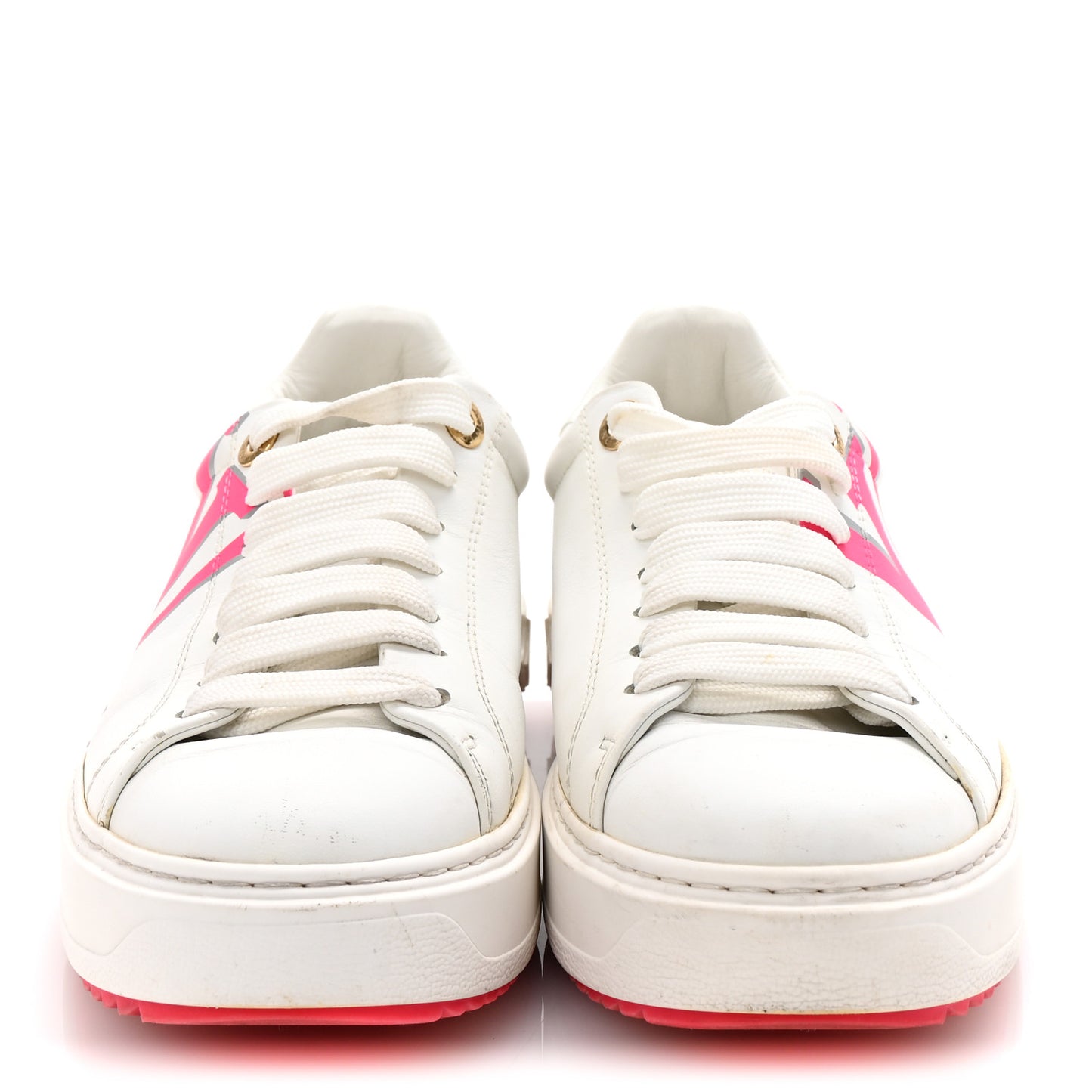 Monogram Time Out Sneakers 37.5 White Rose