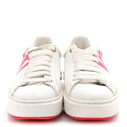 Louis Vuitton Monogram Time Out Sneakers 37.5 White Rose 3 of 9