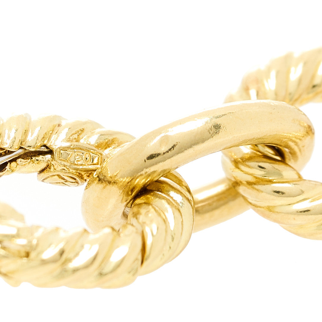 David Yurman 18K Yellow Gold 12mm Large Oval Link Bracelet 4 of 5