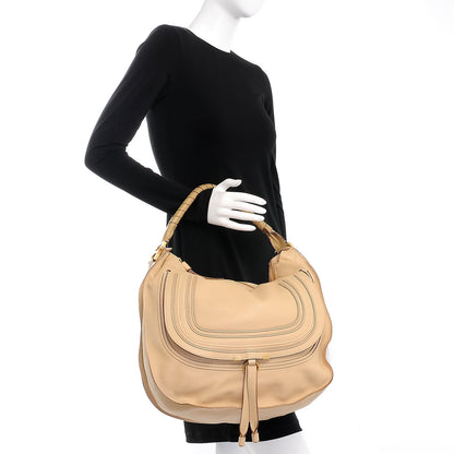 Chloe Calfskin Large Marcie Hobo Beige 2 of 11
