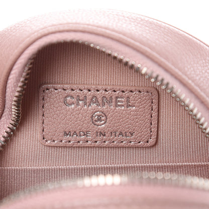 Chanel Goatskin Camellia Quilted Round Clutch With Chain Light Pink 5 of 8