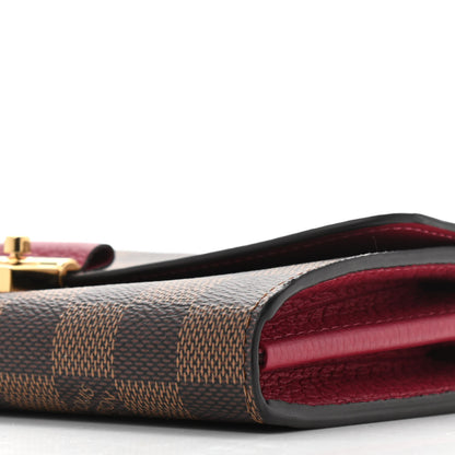 Louis Vuitton Damier Ebene Croisette Chain Wallet 10 of 11