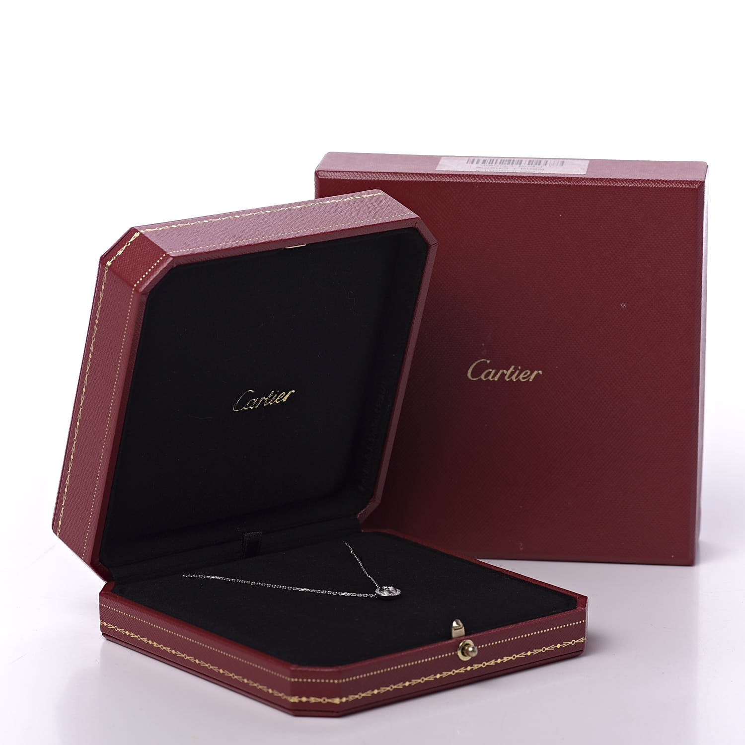 Cartier 18K White Gold Diamond D'Amour Pave Pendant Necklace 9 of 9