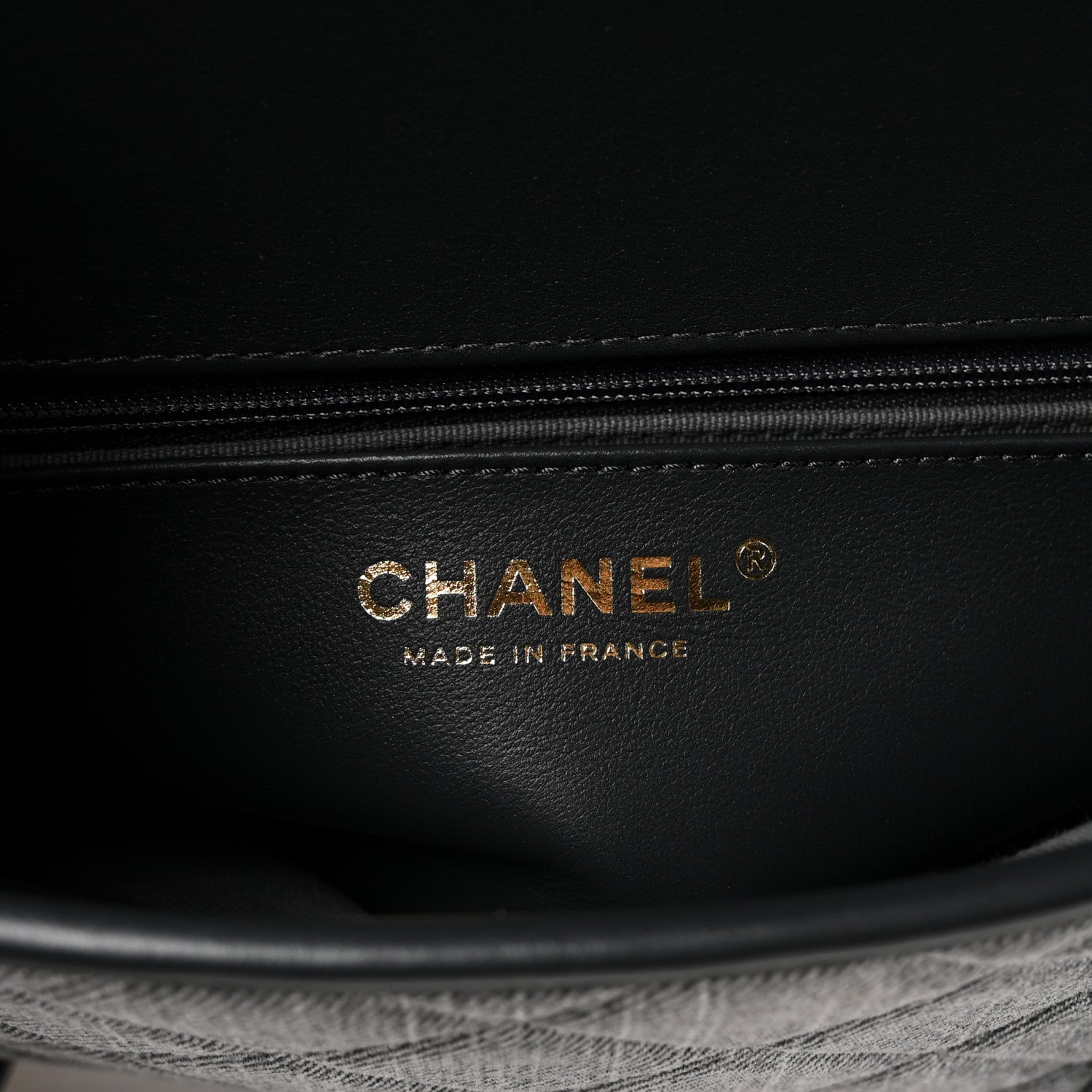 Chanel Washed Denim Quilted Messenger Flap Black 6 of 10