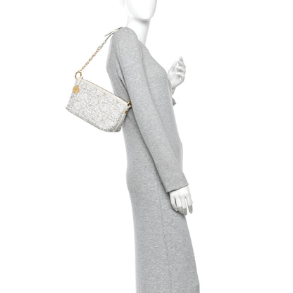 Christian Dior Tweed Cannage DiorStar Hobo Bag White Gold 2 of 10