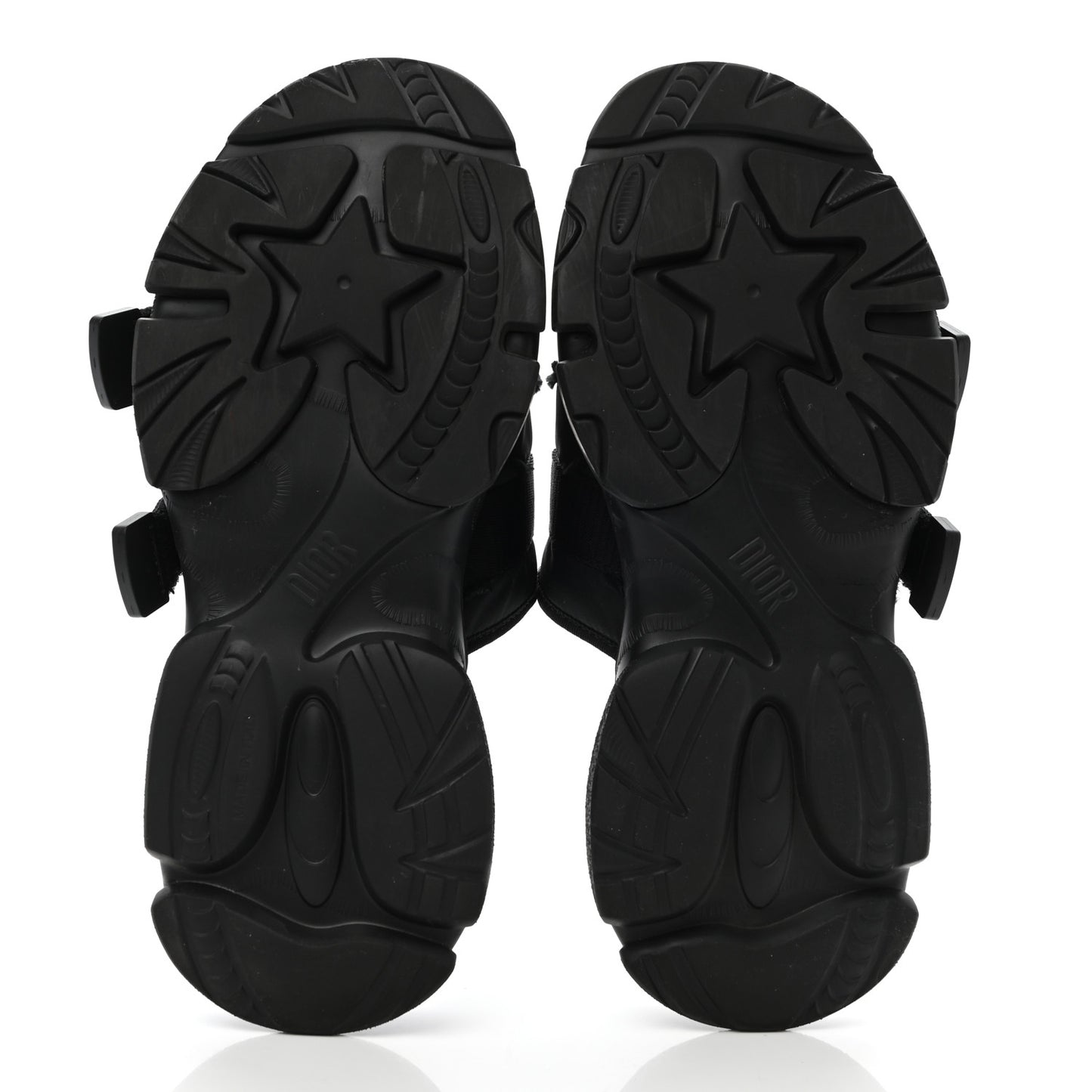 Technical Fabric Camouflage D-Wander Slide Sandals 40 Black