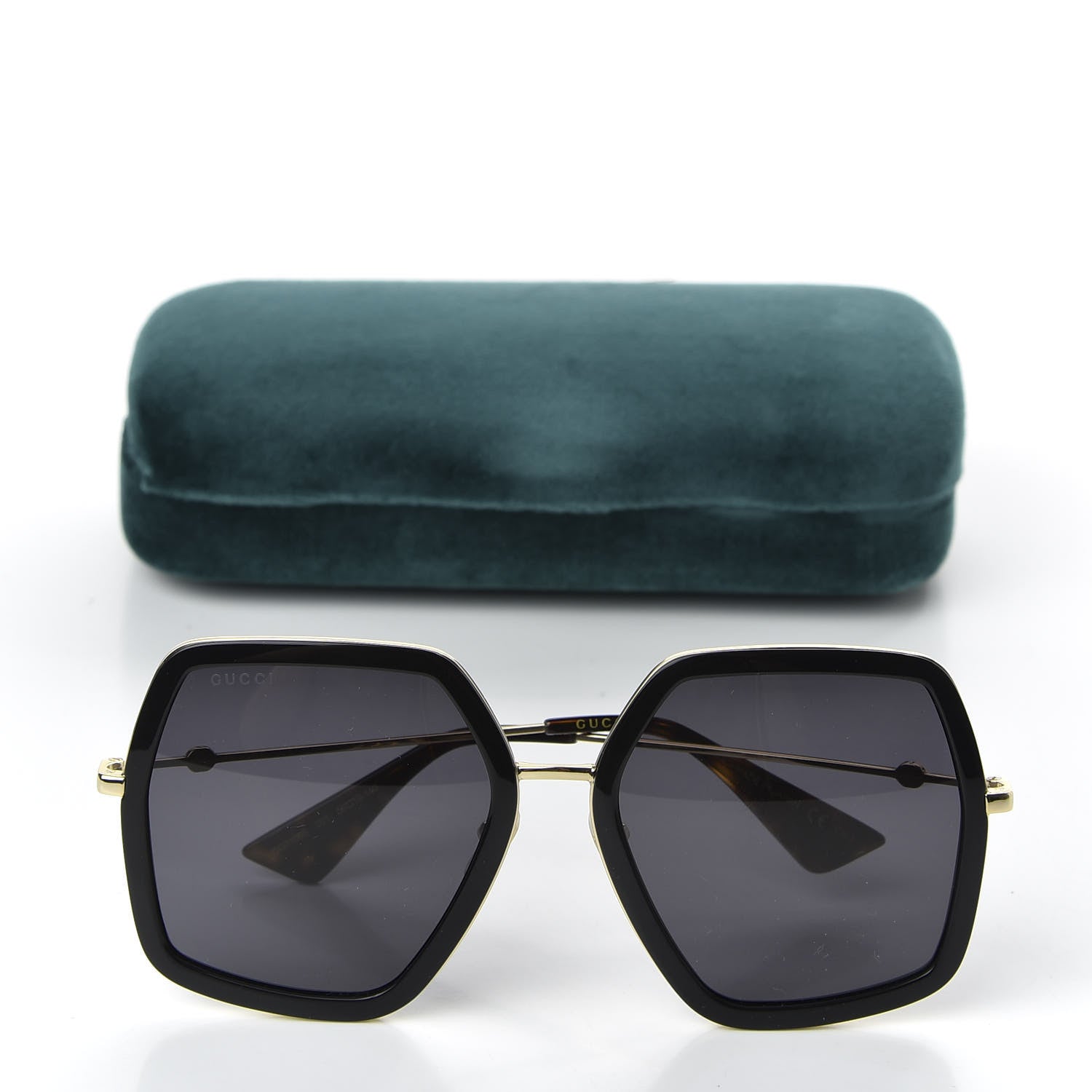 Gucci Acetate Oversize Square Frame GG0106S Sunglasses Black 8 of 8