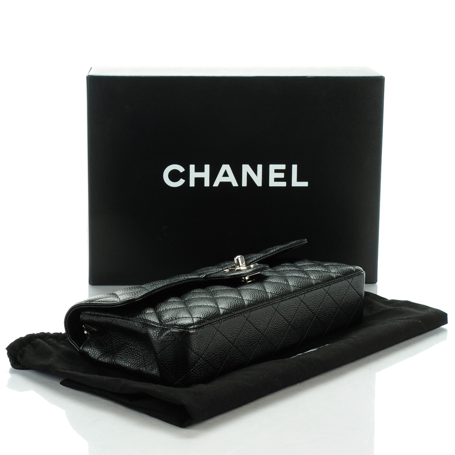 Chanel Caviar Quilted East West Flap Black 4 of 9