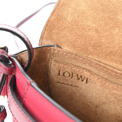Loewe Grained Calfskin Mini Gate Crossbody Bag Raspberry Wine 8 of 10
