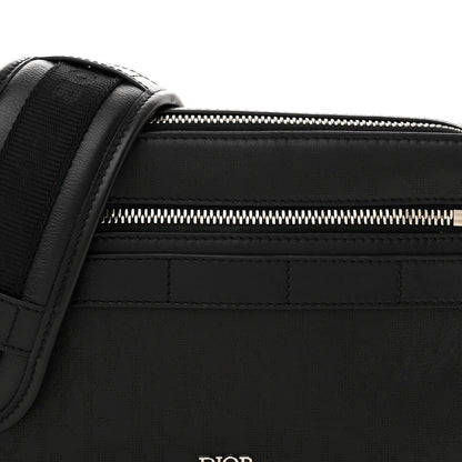 Christian Dior Calfskin Perforated Oblique Galaxy Safari Messenger Bag Black 8 of 12