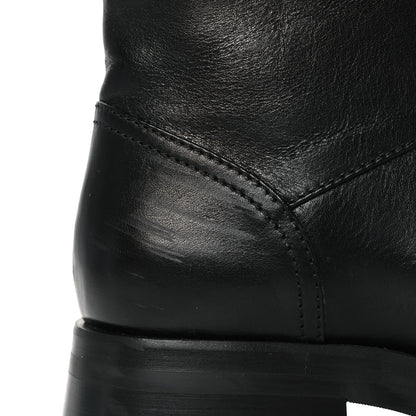 Chanel Calfskin Knit CC Short Boots 41 Black 9 of 10