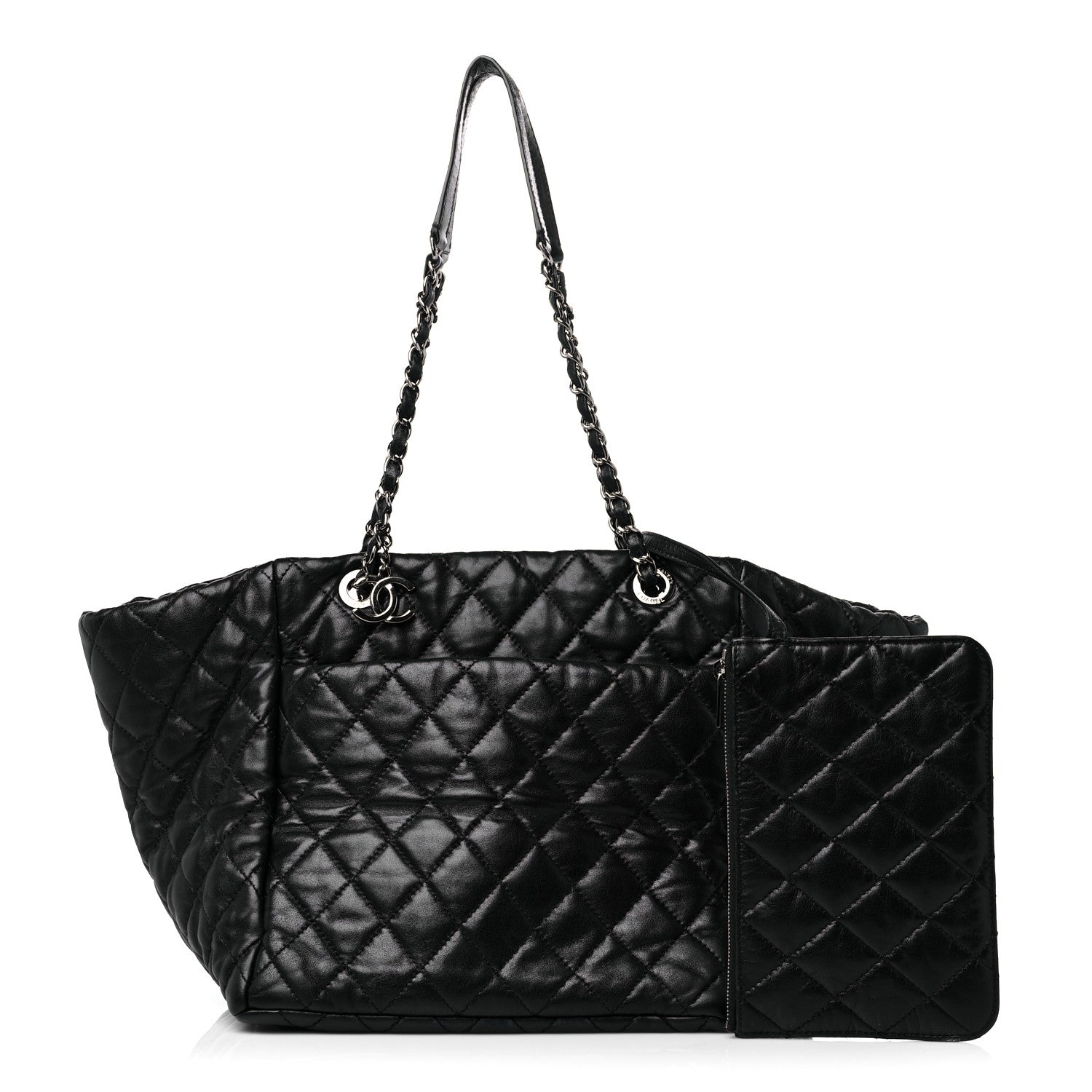 Chanel Lambskin Quilted Week End on Mars Tote Black 1 of 20