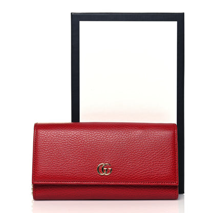 Gucci Dollar Calfskin Petite GG Marmont Wallet Chain Bag Hibiscus Red 13 of 13