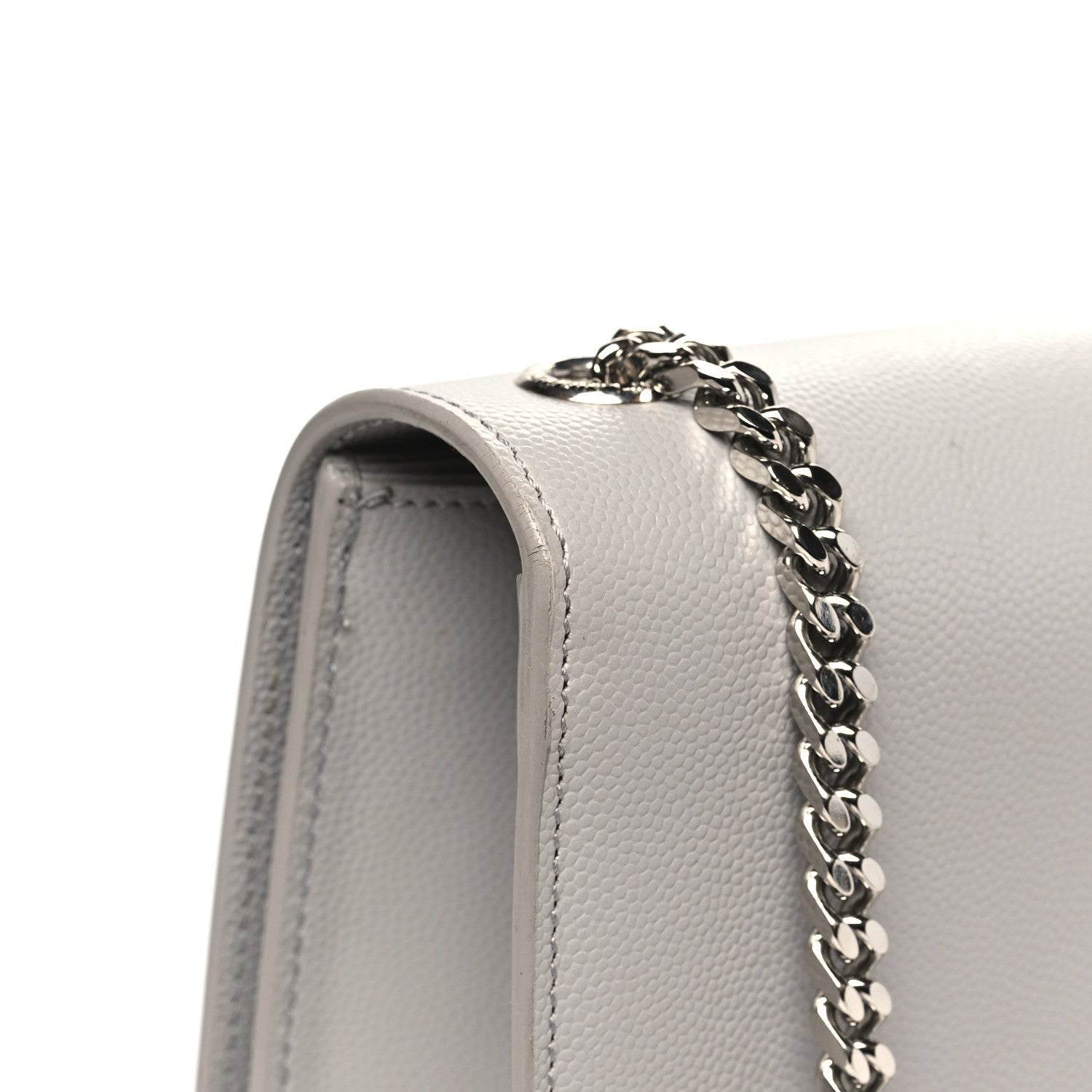 Saint Laurent Grain De Poudre Medium Classic Monogram Kate Satchel Souris 12 of 14