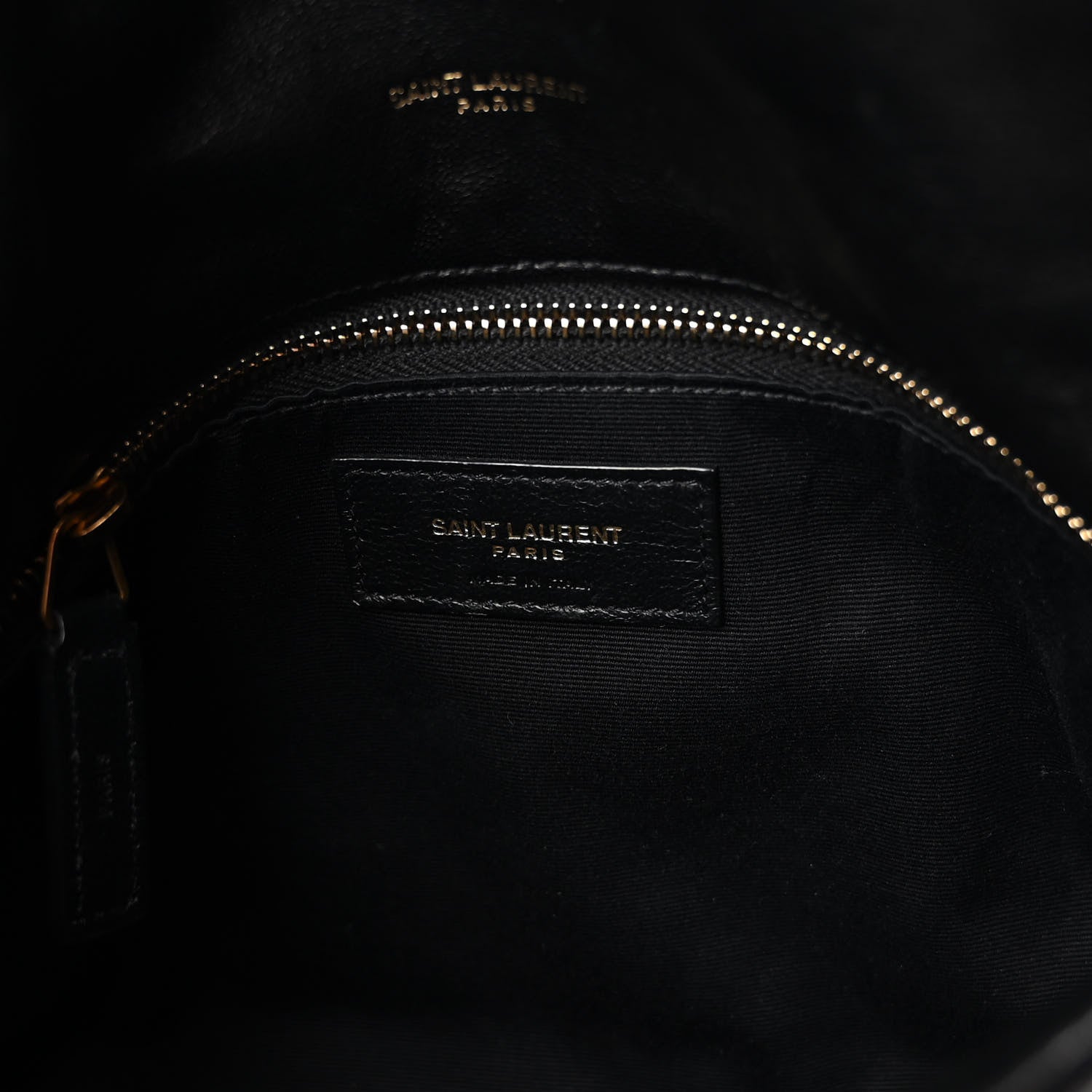 Saint Laurent Lambskin Quilted Small Loulou Puffer Monogram Chain Satchel Black 6 of 9