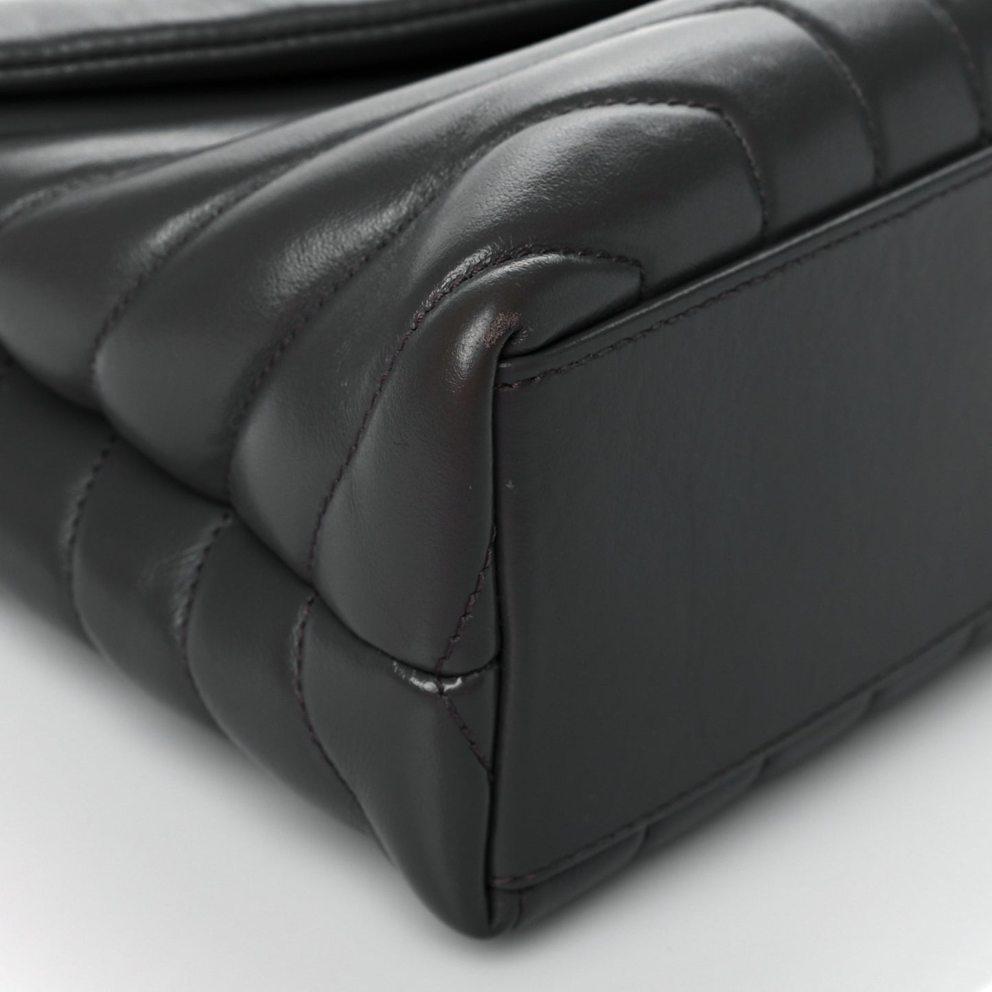 Calfskin Y Quilted Monogram Small Loulou Chain Satchel Earth
