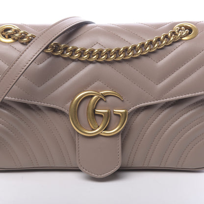 Gucci Calfskin Matelasse Small GG Marmont Shoulder Bag Porcelain Rose 10 of 10