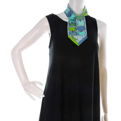 Hermes Silk Camails Twilly Vert Fluo Ciel Vert D Eau 2 of 5