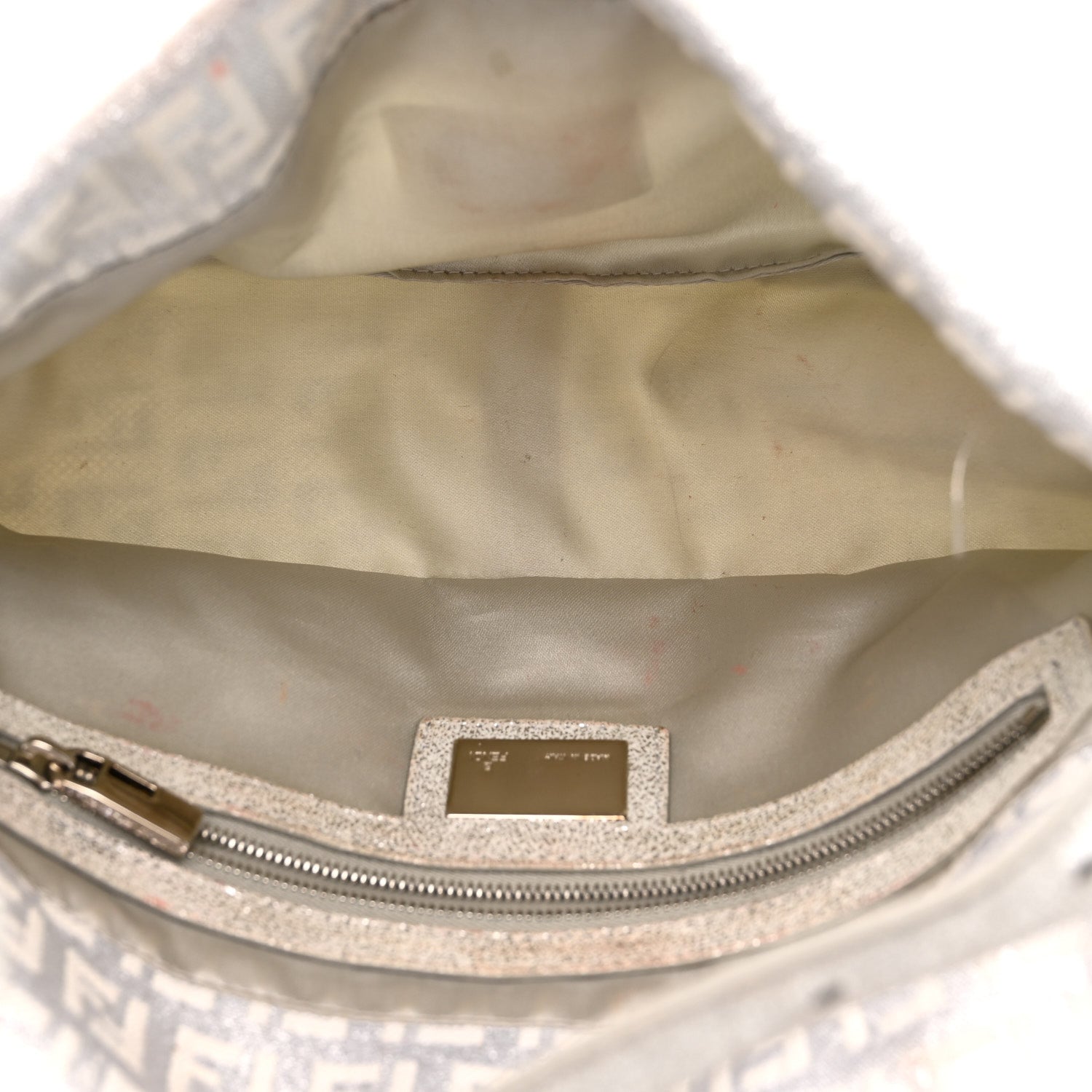 Fendi Metallic Zucchino Baguette Silver 4 of 11