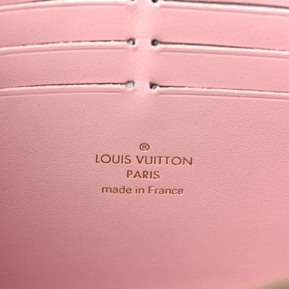 Louis Vuitton Damier Azur Croisette Chain Wallet Rose Ballerine 6 of 9