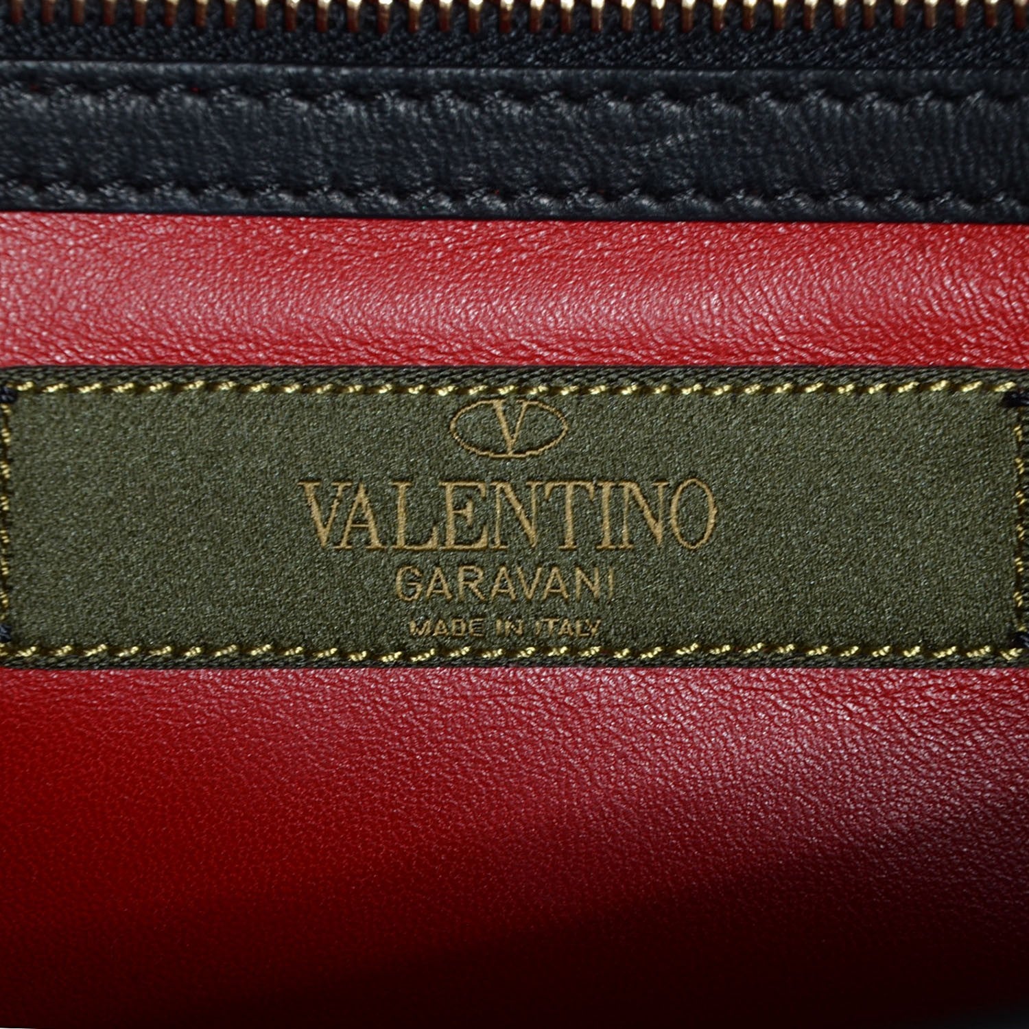 Valentino Garavani Nappa Canvas Camouflage Medium Glam Lock Rockstud Flap Red 7 of 8
