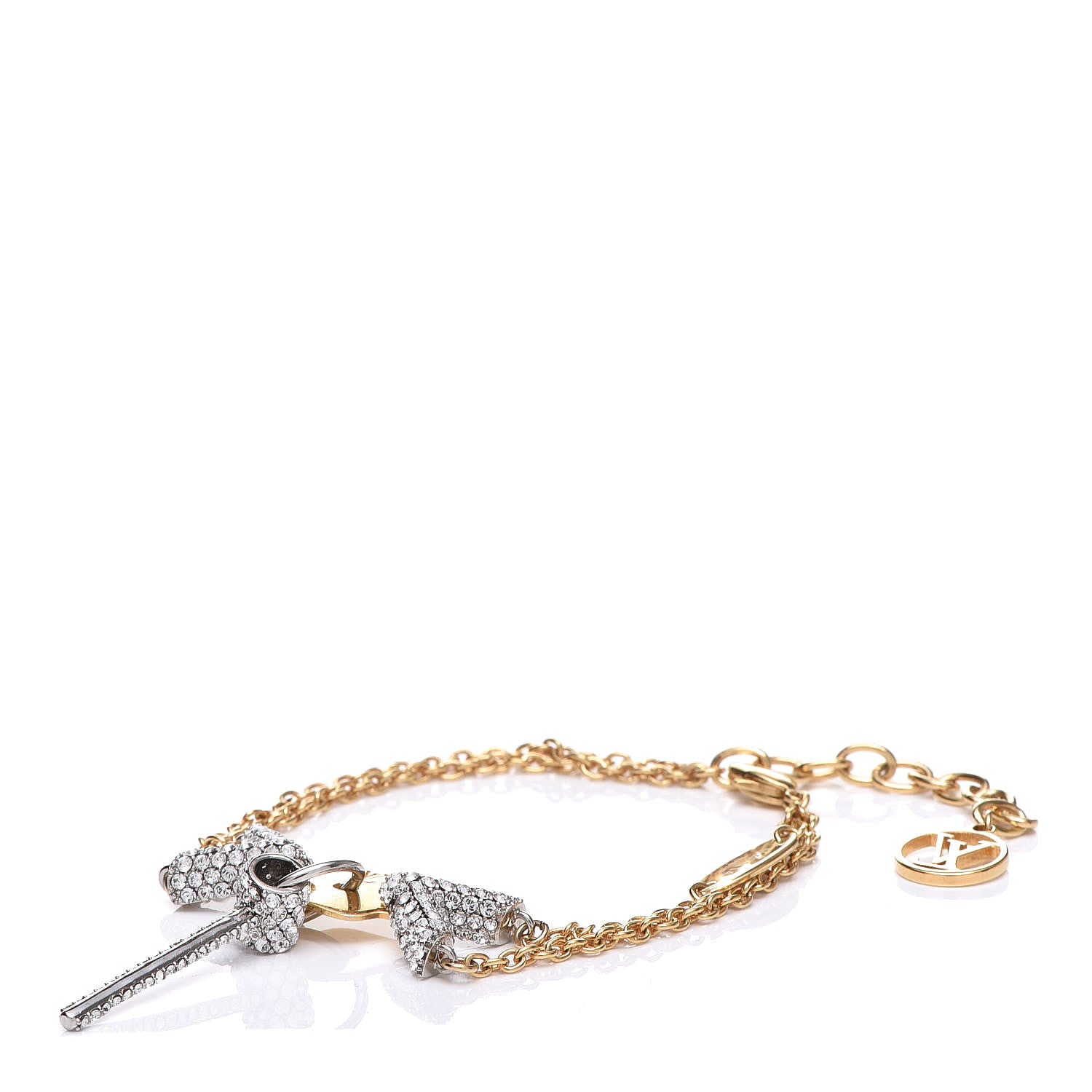 Louis Vuitton Swarovski Essential V Strass Bracelet Gold 1 of 6