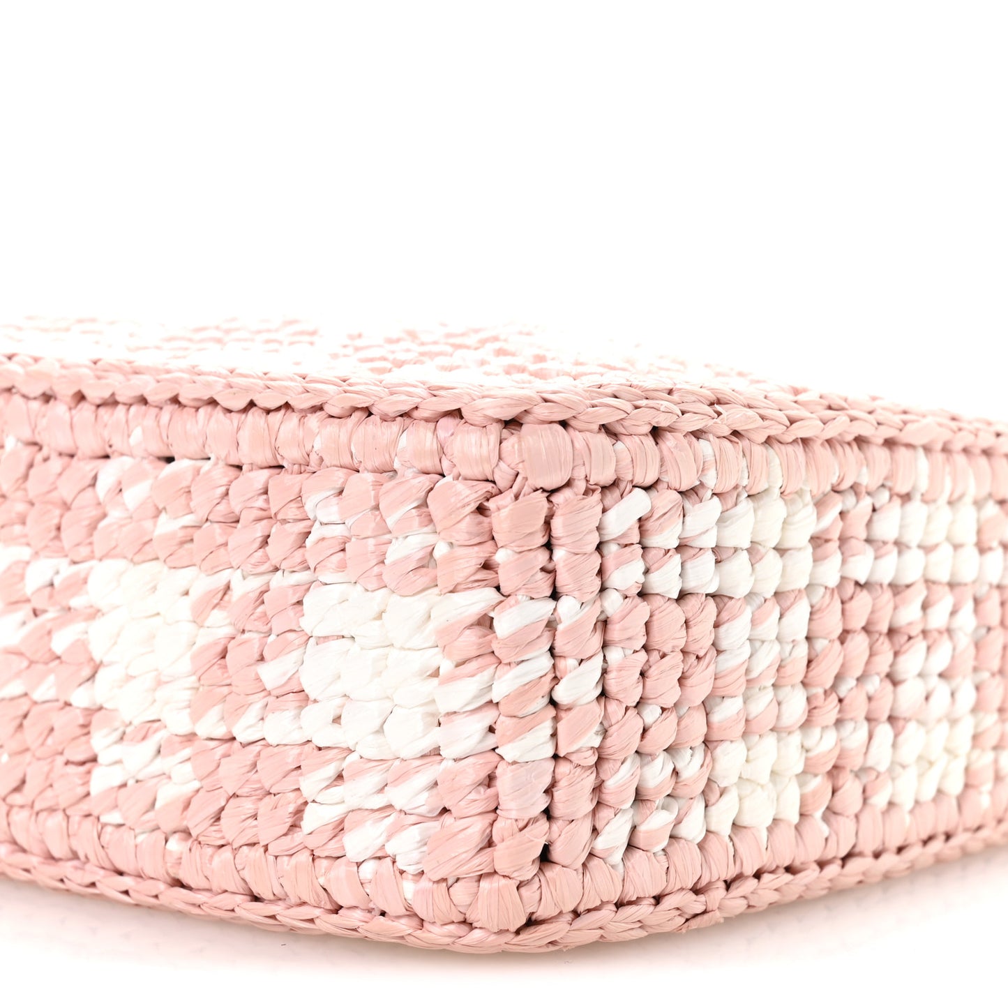 Yarn Raffia Effect Crochet Mini Re-Edition Shoulder Bag Alabastro