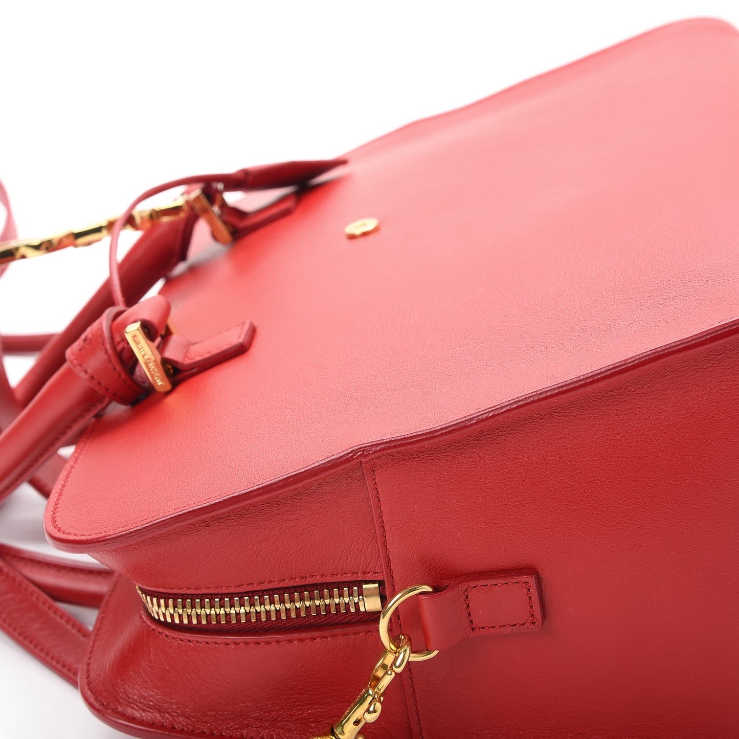 Calfskin Small Monogram Cabas Lipstick Red