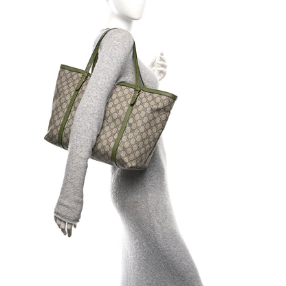 Gucci GG Supreme Monogram Medium Nice Tote Green 2 of 16
