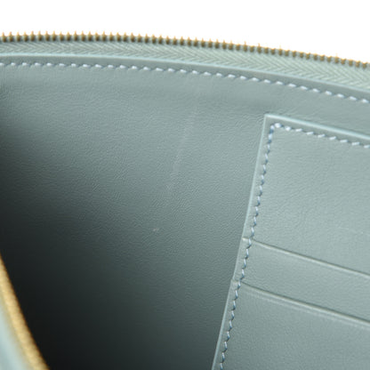 Celine Plastic Bag with Cloudy Lambskin Solo Zip Pouch Clutch Celadon 15 of 16