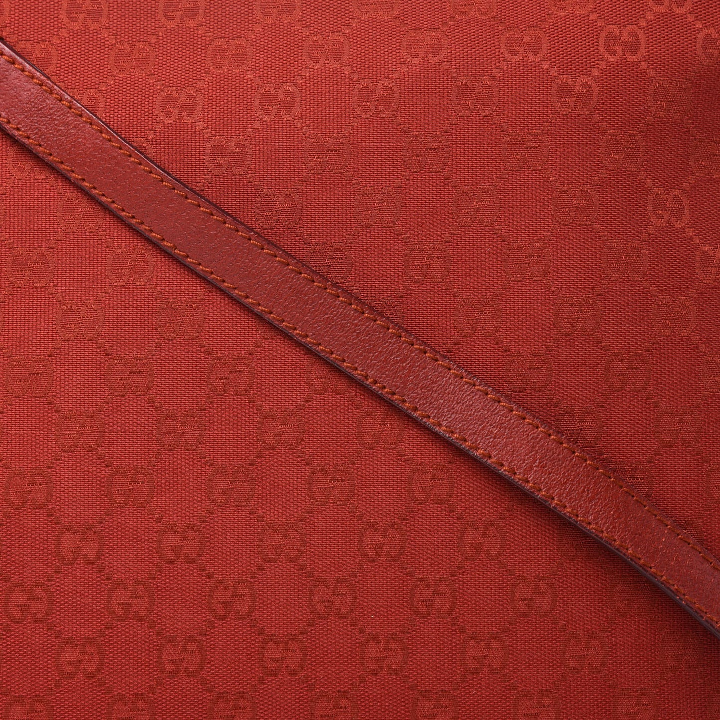 Monogram Medium Flat Messenger Bag Red