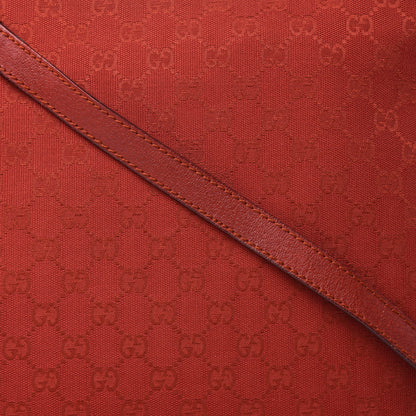 Gucci Monogram Medium Flat Messenger Bag Red 12 of 12