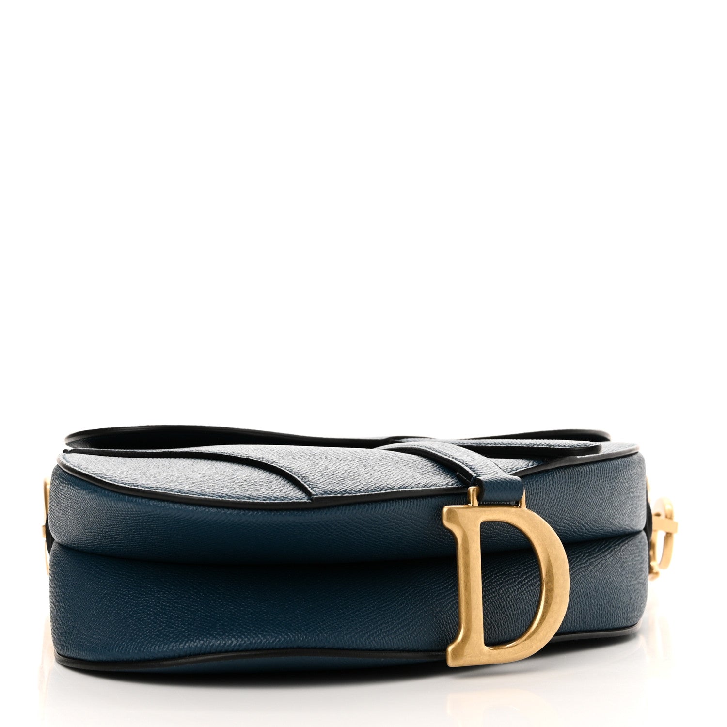 Christian Dior Grained Calfskin Saddle Bag Marine 4 of 11