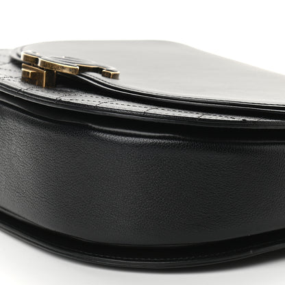 Chanel Shiny Calfskin Goatskin Quilted Medium Coco Curve Messenger Flap Black 9 of 9