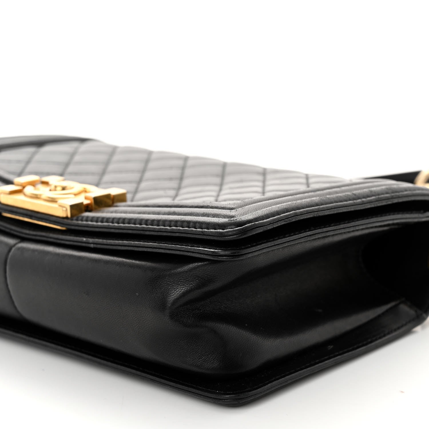Chanel Lambskin Quilted Medium Boy Flap Black 10 of 10