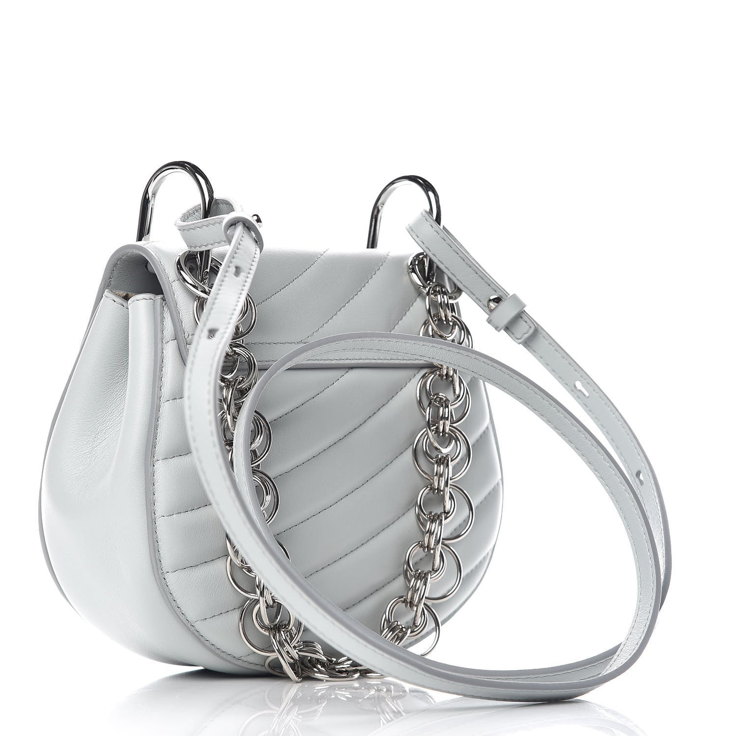 Calfskin Quilted Mini Drew Bijou Shoulder Bag Airy Grey