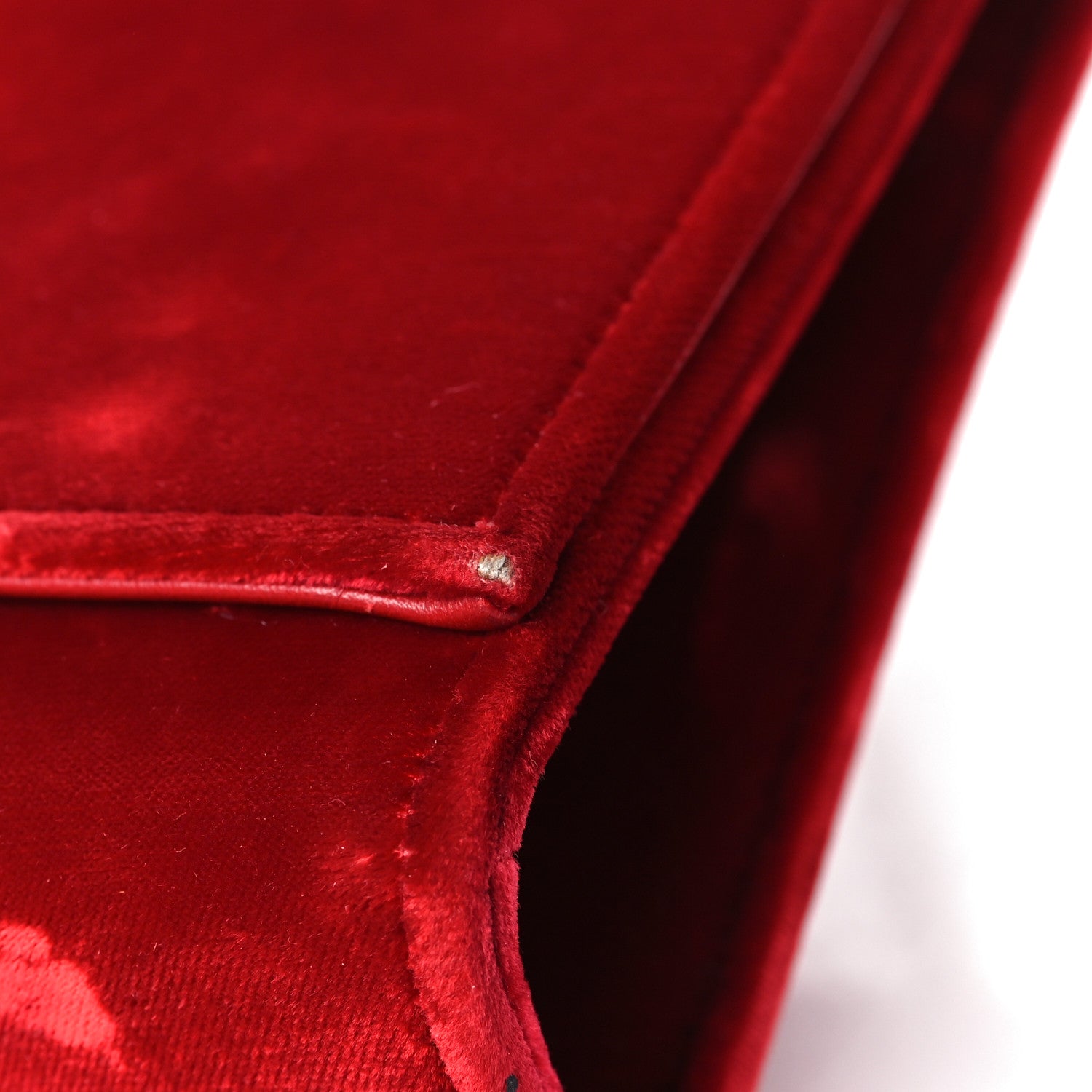 Saint Laurent Velvet Medium Monogram Kate Tassel Shoulder Bag Red 10 of 10