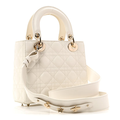 Christian Dior Lambskin Cannage Small Lucky Badges My Lady Dior White 3 of 10