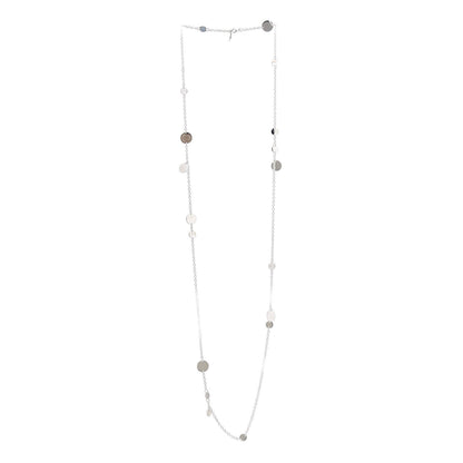 Hermes Sterling Silver 18K Rose Gold Confettis Long Necklace 80 2 of 5