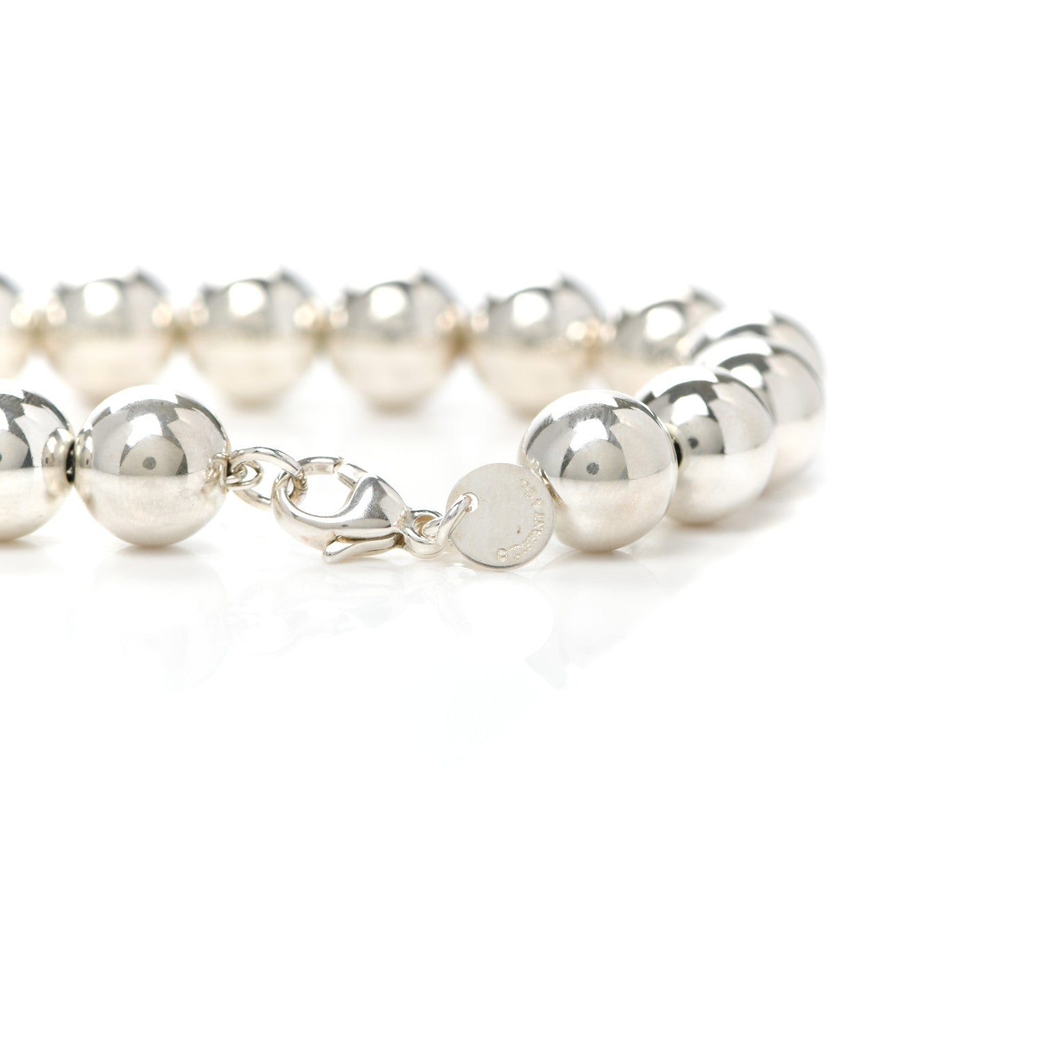 Tiffany Sterling Silver 10mm HardWear Ball Bracelet 5 of 7