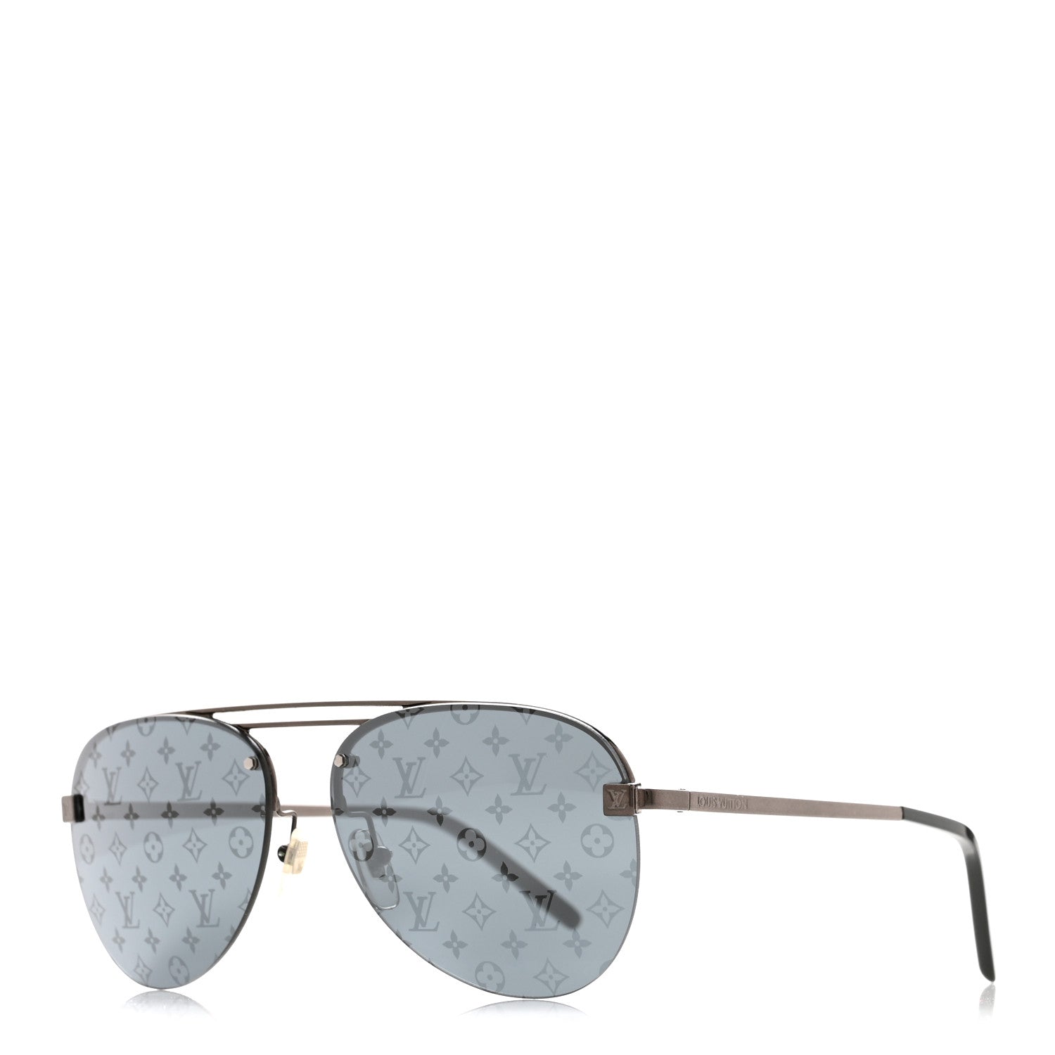 Louis Vuitton Monogram Clockwise Sunglasses Z1019E Dark Gun 1 of 7